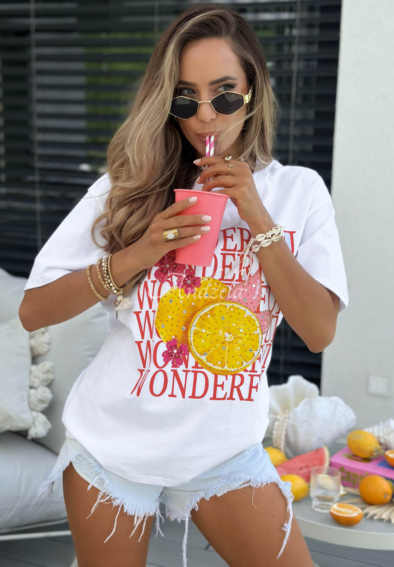 Tricou din bumbac cu imprimeu Wonderful Lemon