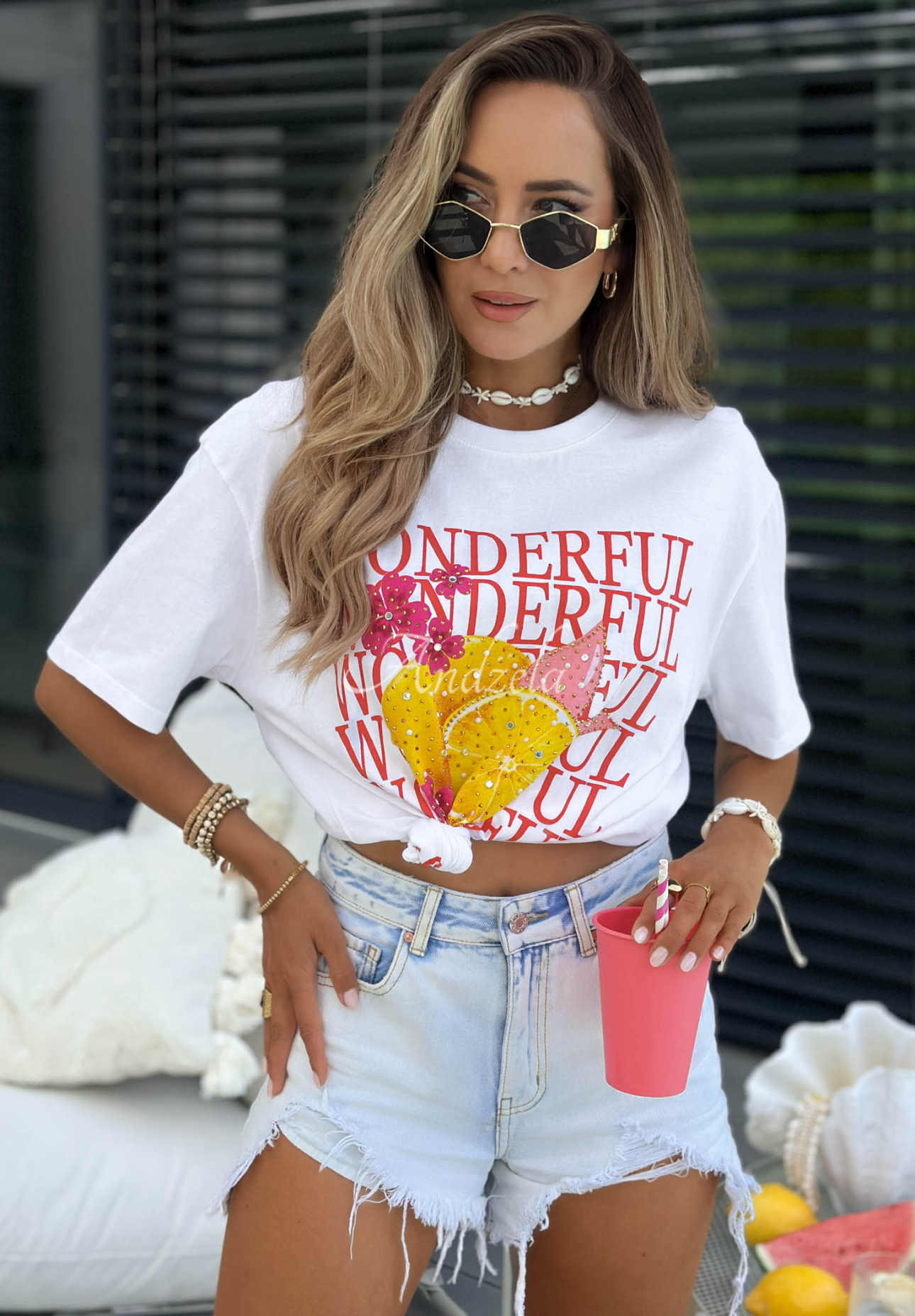 Tricou din bumbac cu imprimeu Wonderful Lemon