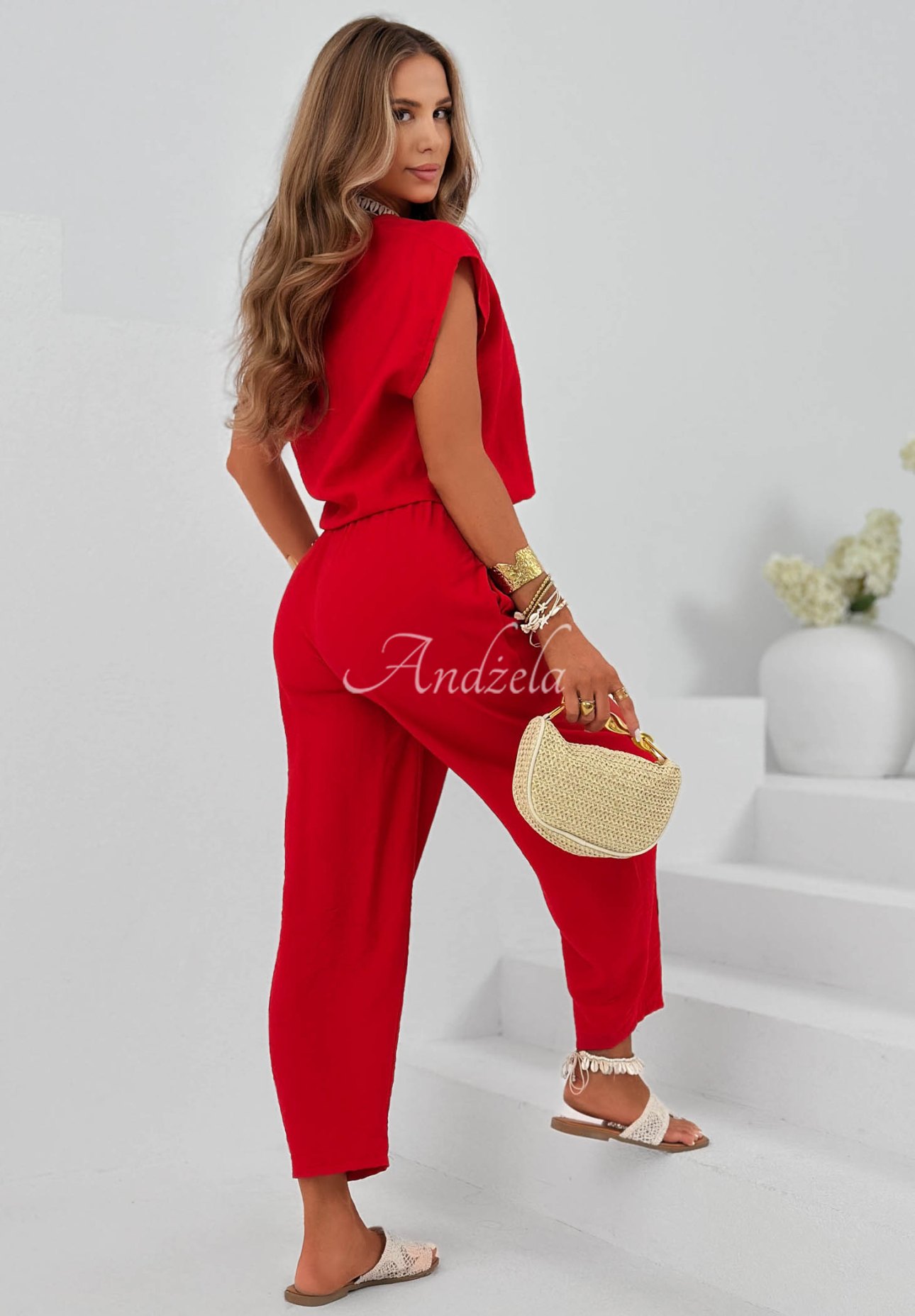 Set din viscoză cu bluză și pantaloni Sunrise Sun
