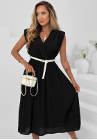 Rochie midi z kopertowym dekoltem Solenne Breeze albă