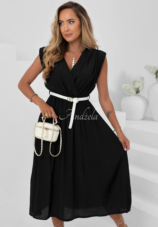 Rochie din viscoză cu decolteu petrecut Solenne Breeze