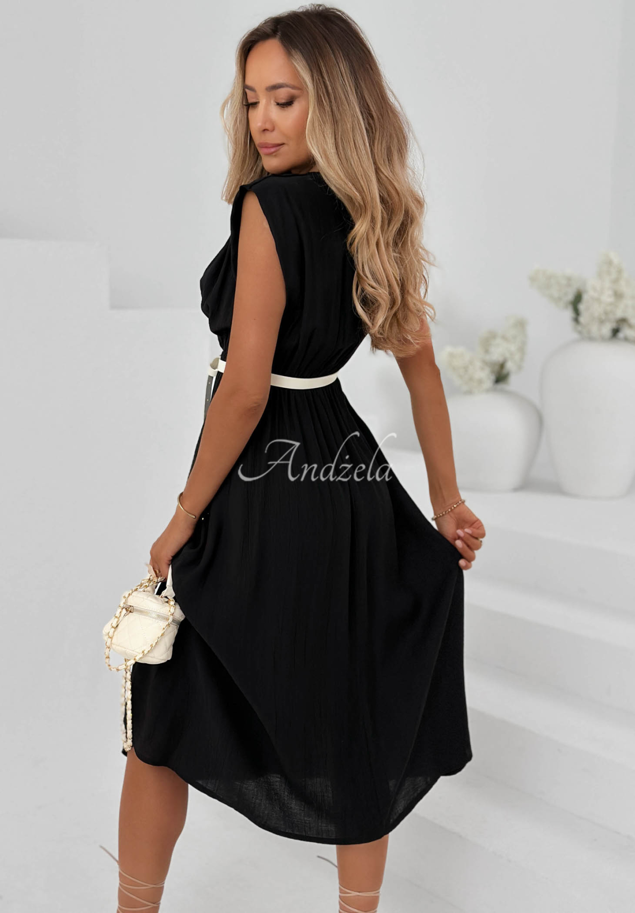 Rochie din viscoză cu decolteu petrecut Solenne Breeze
