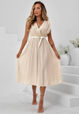 Rochie din viscoză cu decolteu petrecut Solenne Breeze