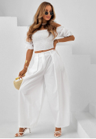 Bawełniane Pantaloni balloon Solar Beauty mokka
