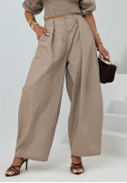 Bawełniane Pantaloni balloon Solar Beauty mokka