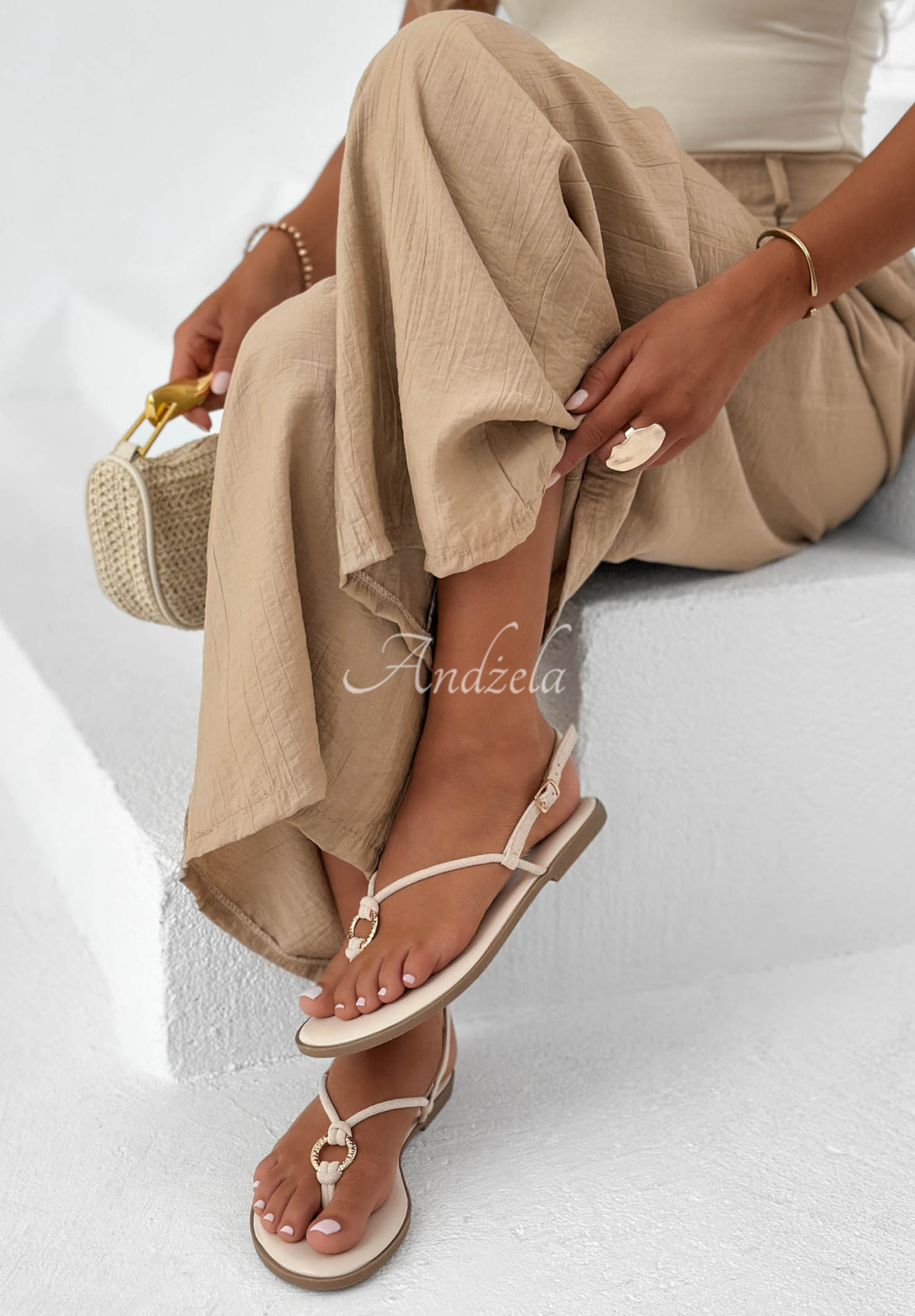 Sandale flip-flop din piele Ocean Spark