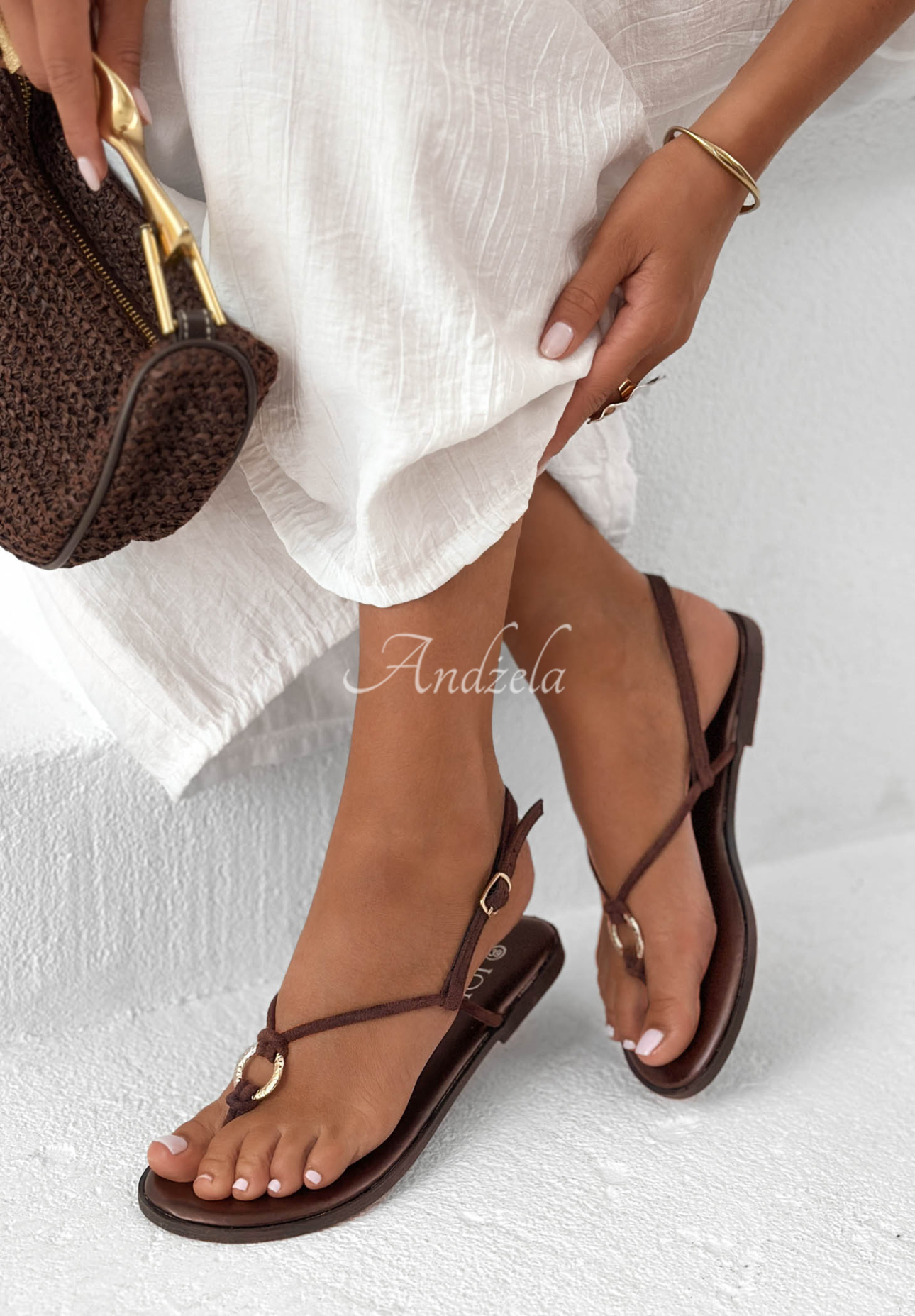 Sandale flip-flop din piele Ocean Spark