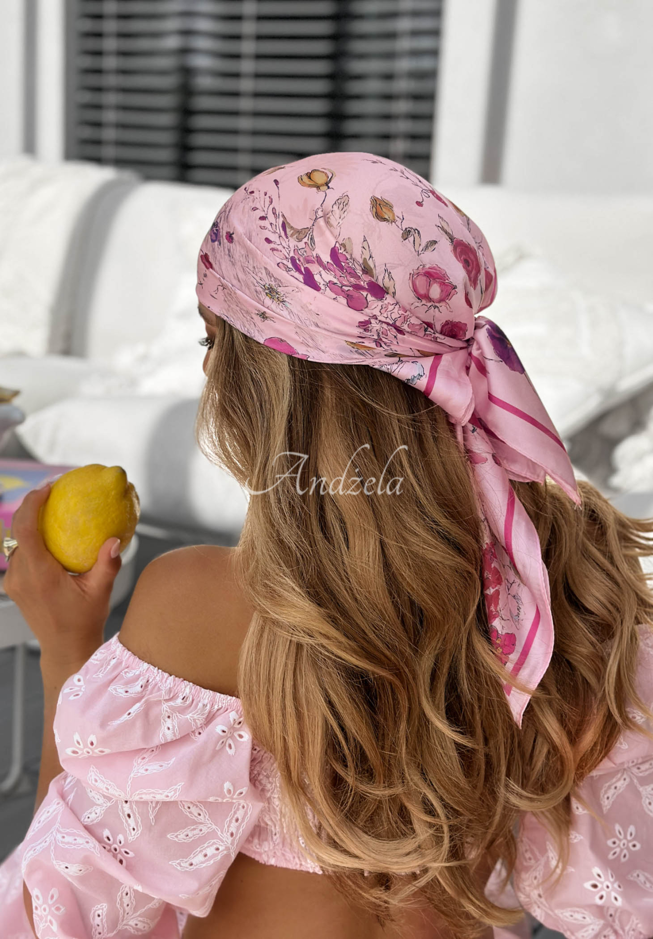 Eșarfă din viscoză cu flori Floral Touch
