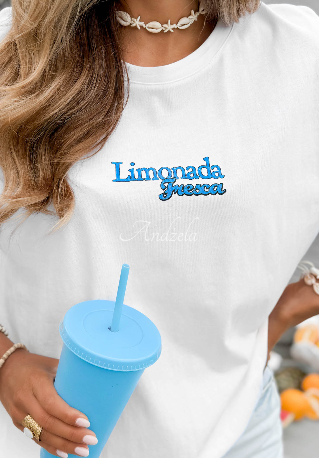 Tricou din bumbac cu imprimeu Limonada Fresca