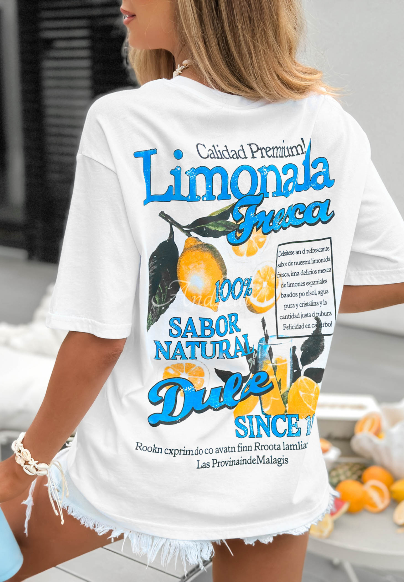 Tricou din bumbac cu imprimeu Limonada Fresca