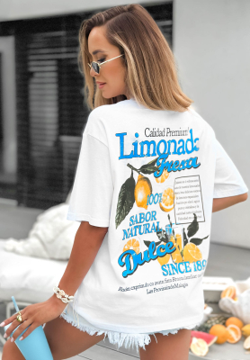 Tricou din bumbac cu imprimeu Limonada Fresca