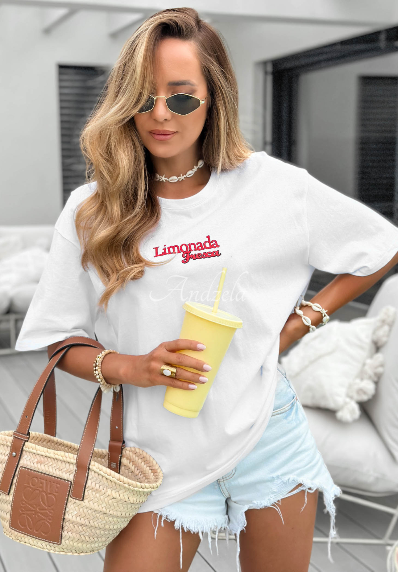 Tricou din bumbac cu imprimeu Limonada Fresca