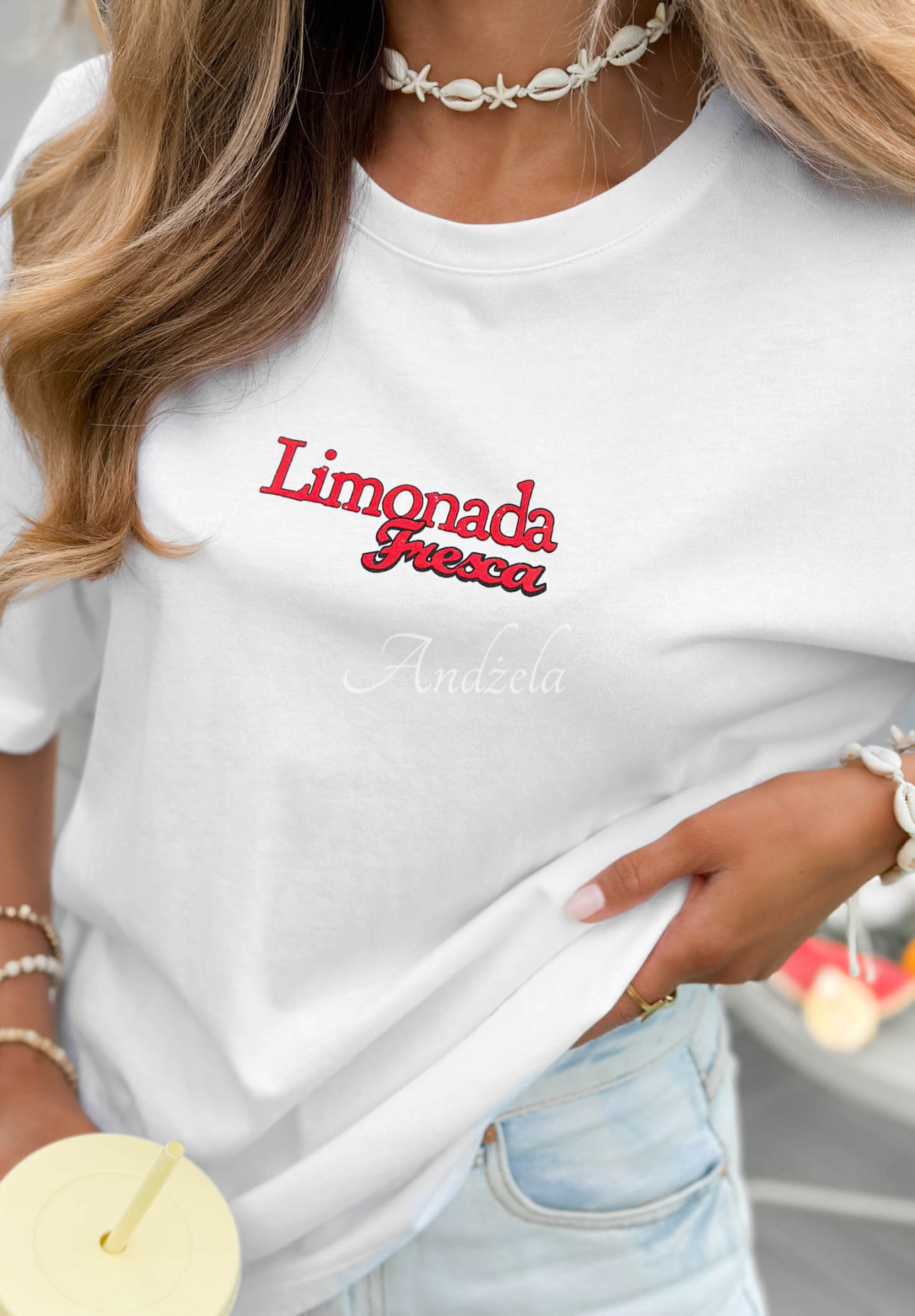 Tricou din bumbac cu imprimeu Limonada Fresca