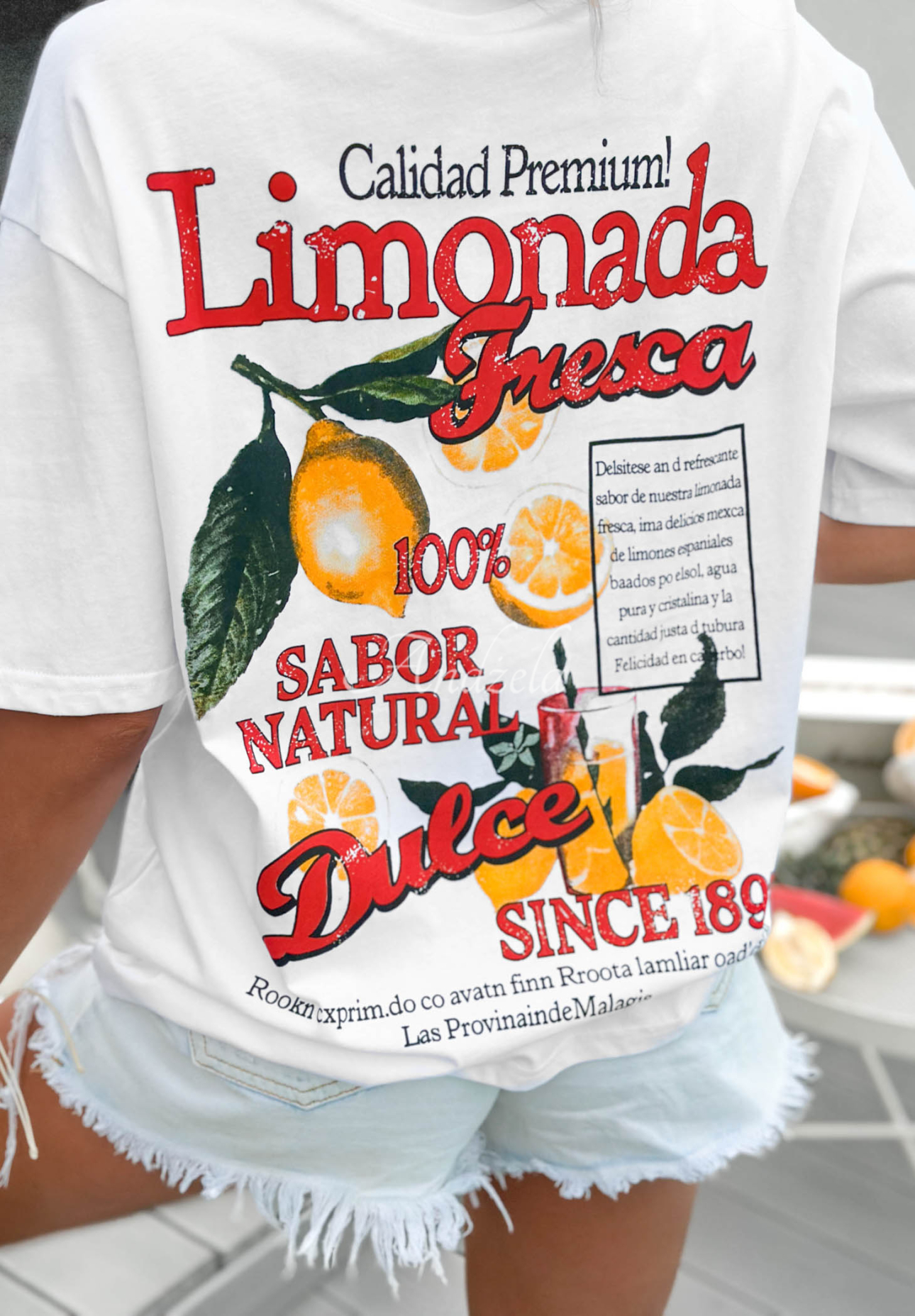 Tricou din bumbac cu imprimeu Limonada Fresca