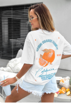 Tricou z nadrukiem Costa Mesa Alb