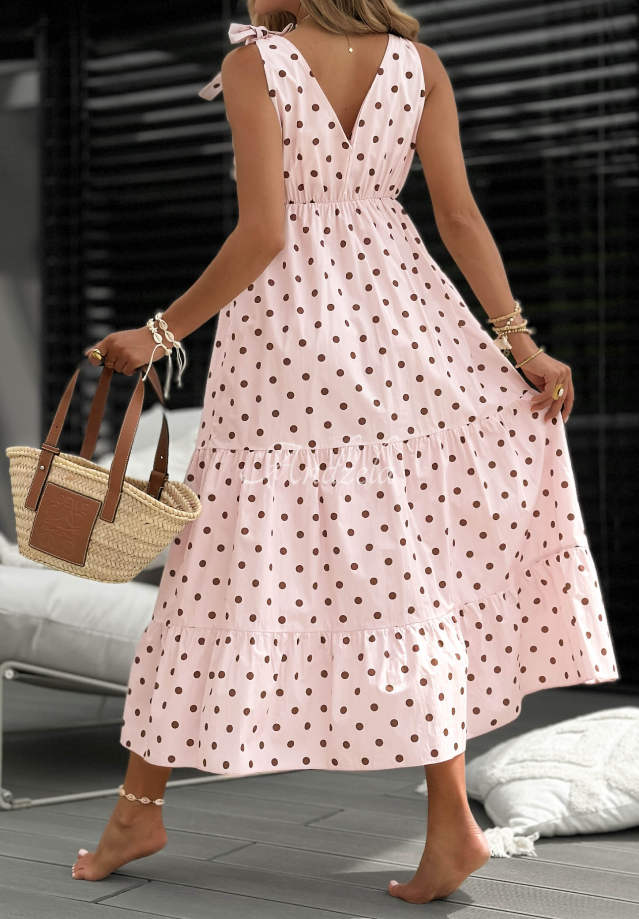 Rochie din bumbac cu buline Girly Dots