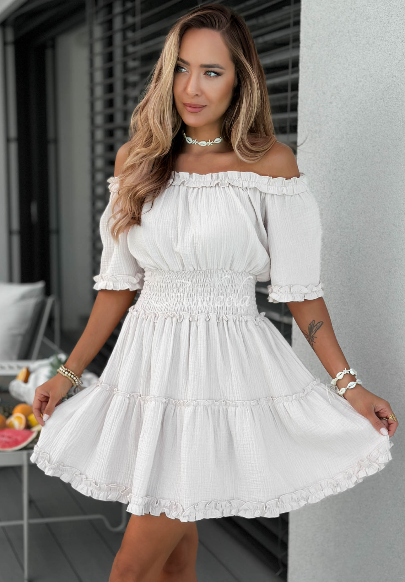 Rochie spaniolă din muselină Soft Walk