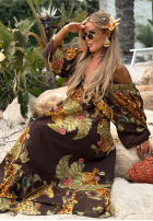 Wzorzysta Rochie maxi Safari Voyage ciocolatie