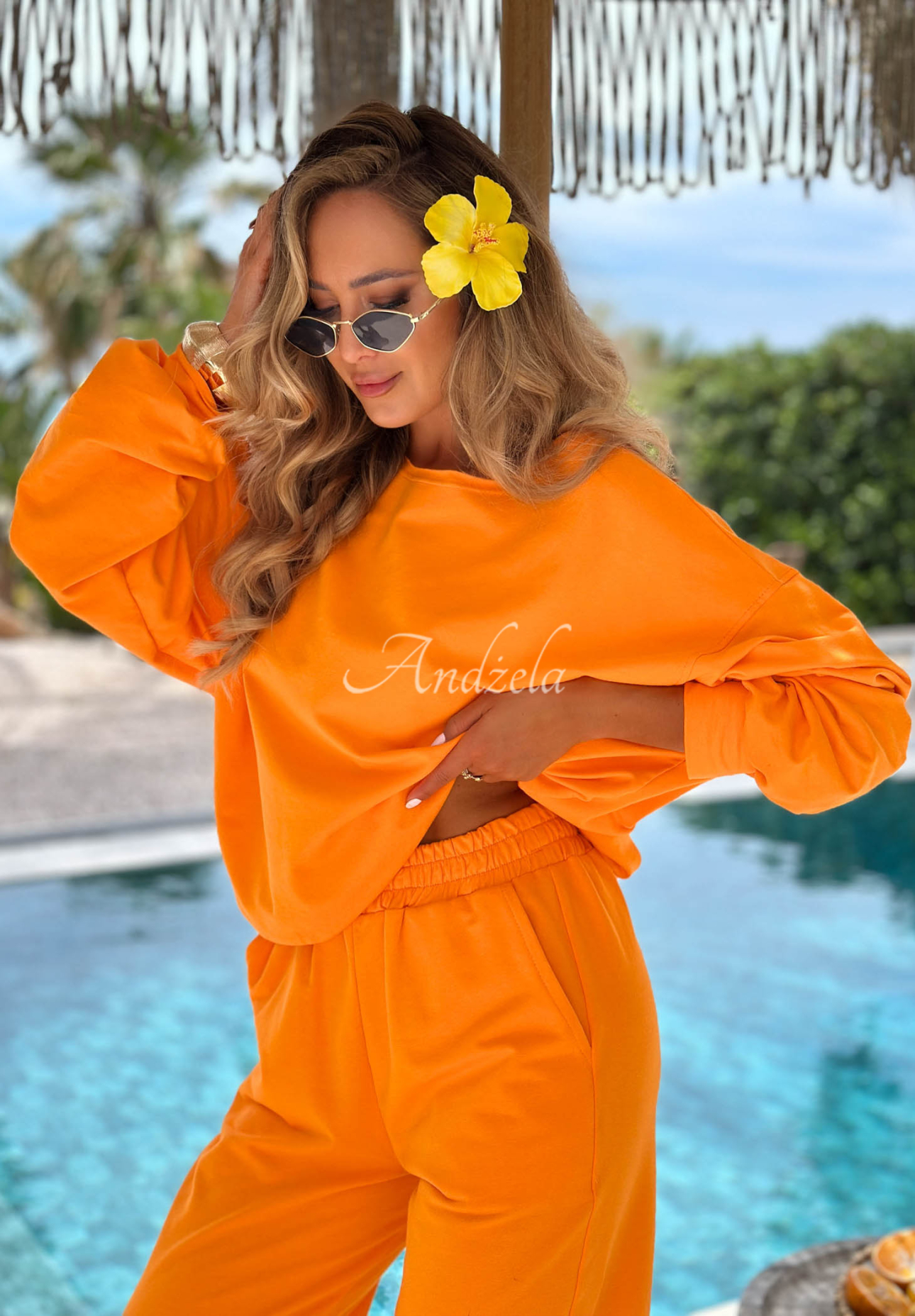Set din bumbac cu hanorac și pantaloni Summer Energy