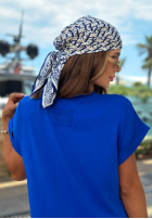 Rochie midi z rozcięciem Sea Sailing albastru cobalt