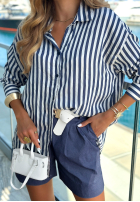 Cămașă w paski Sailor biało-albastră