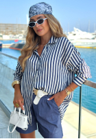 Cămașă w paski Sailor biało-albastră