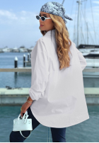 Elegancka clasic Cămașă z kołnierzem Prestige Harbor albă