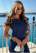 Bawełniana Rochie ze ściągaczem Moonlight Harbor bluemarin