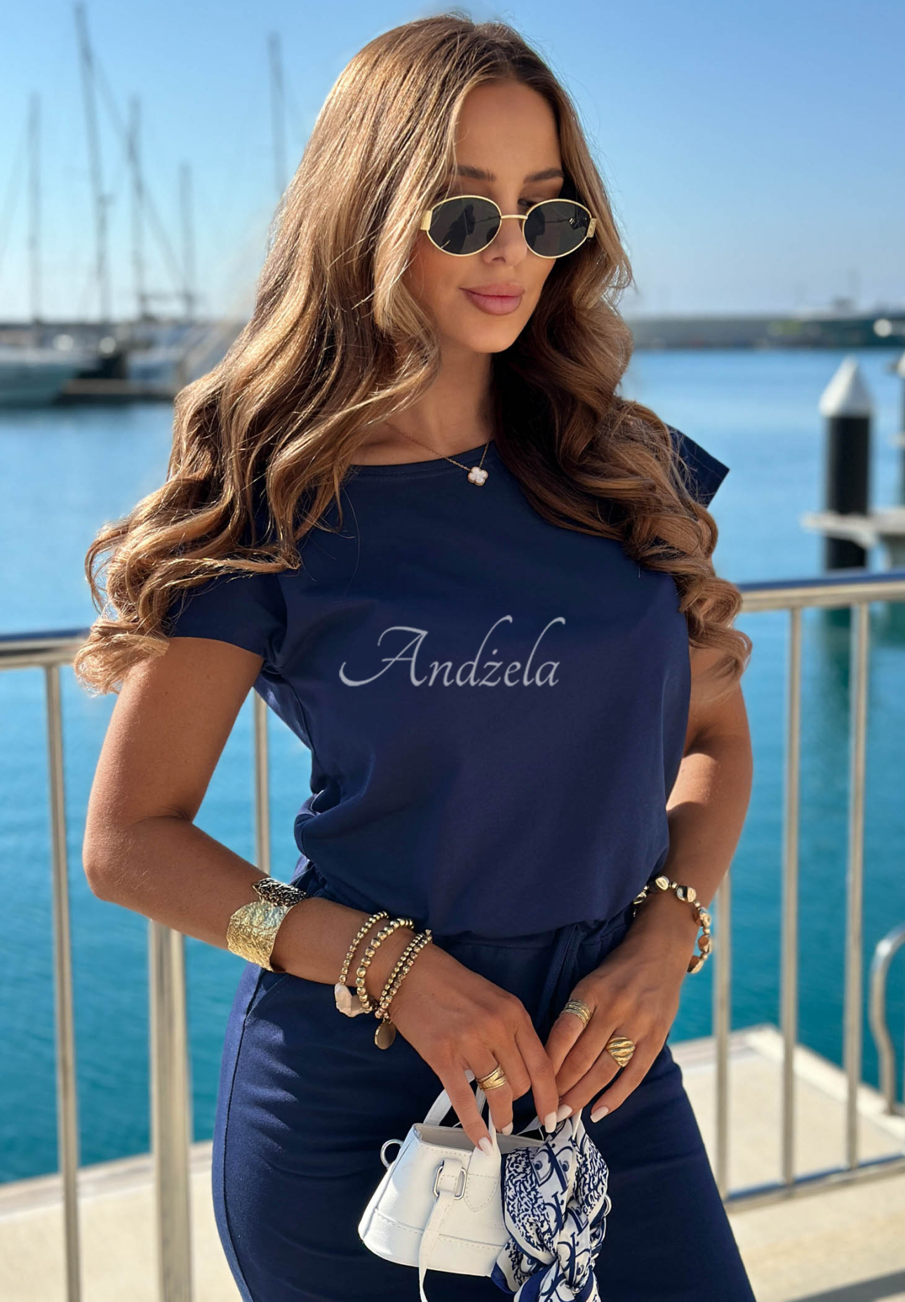 Rochie din bumbac cu șnur de ajustare Moonlight Harbor