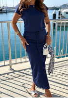 Bawełniana Rochie ze ściągaczem Moonlight Harbor bluemarin