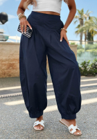 Pantaloni joggeri din bumbac cu cusături decorative Paradise Dock