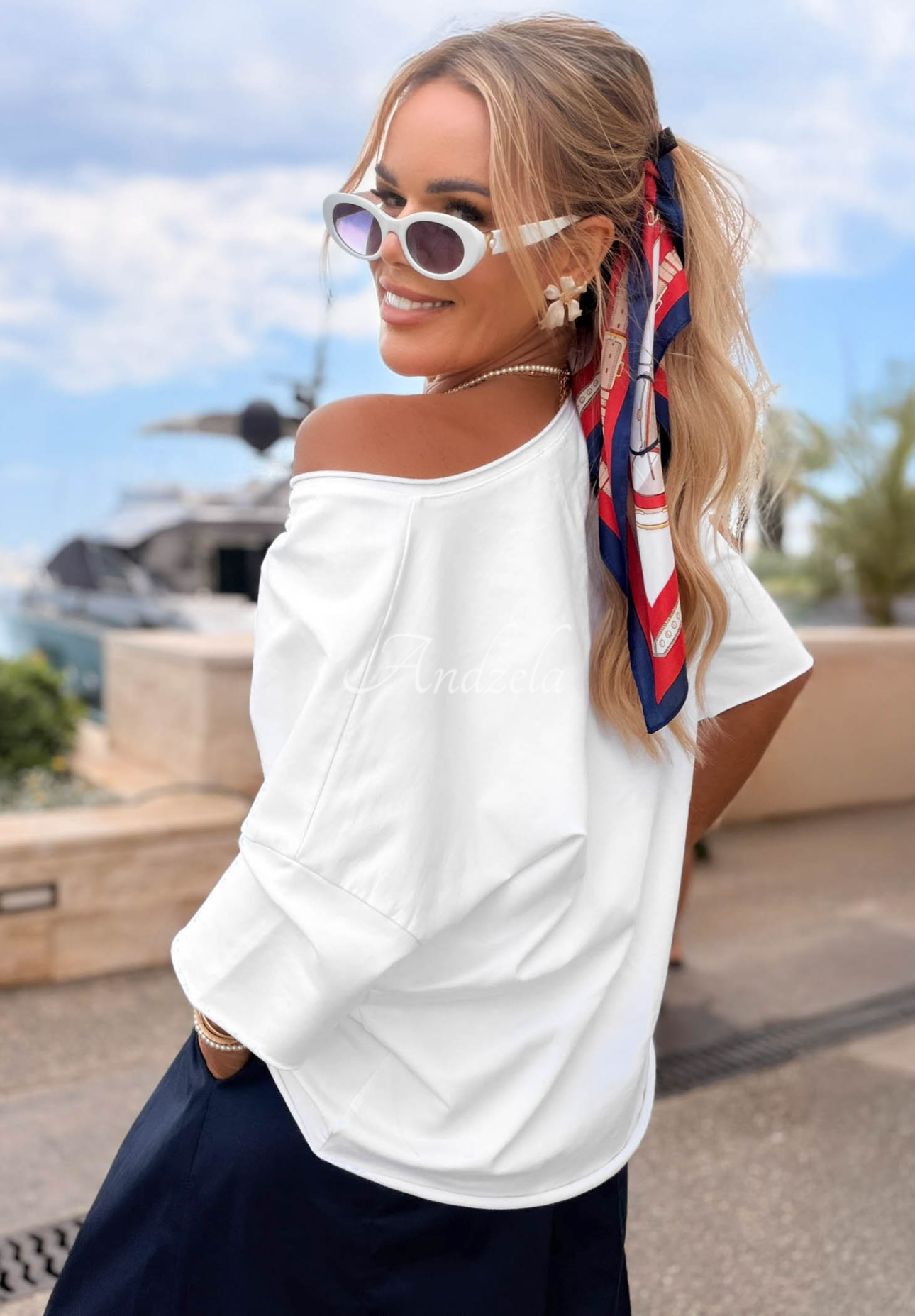 Tricou din bumbac cu inscripție Mon Cheri Paris