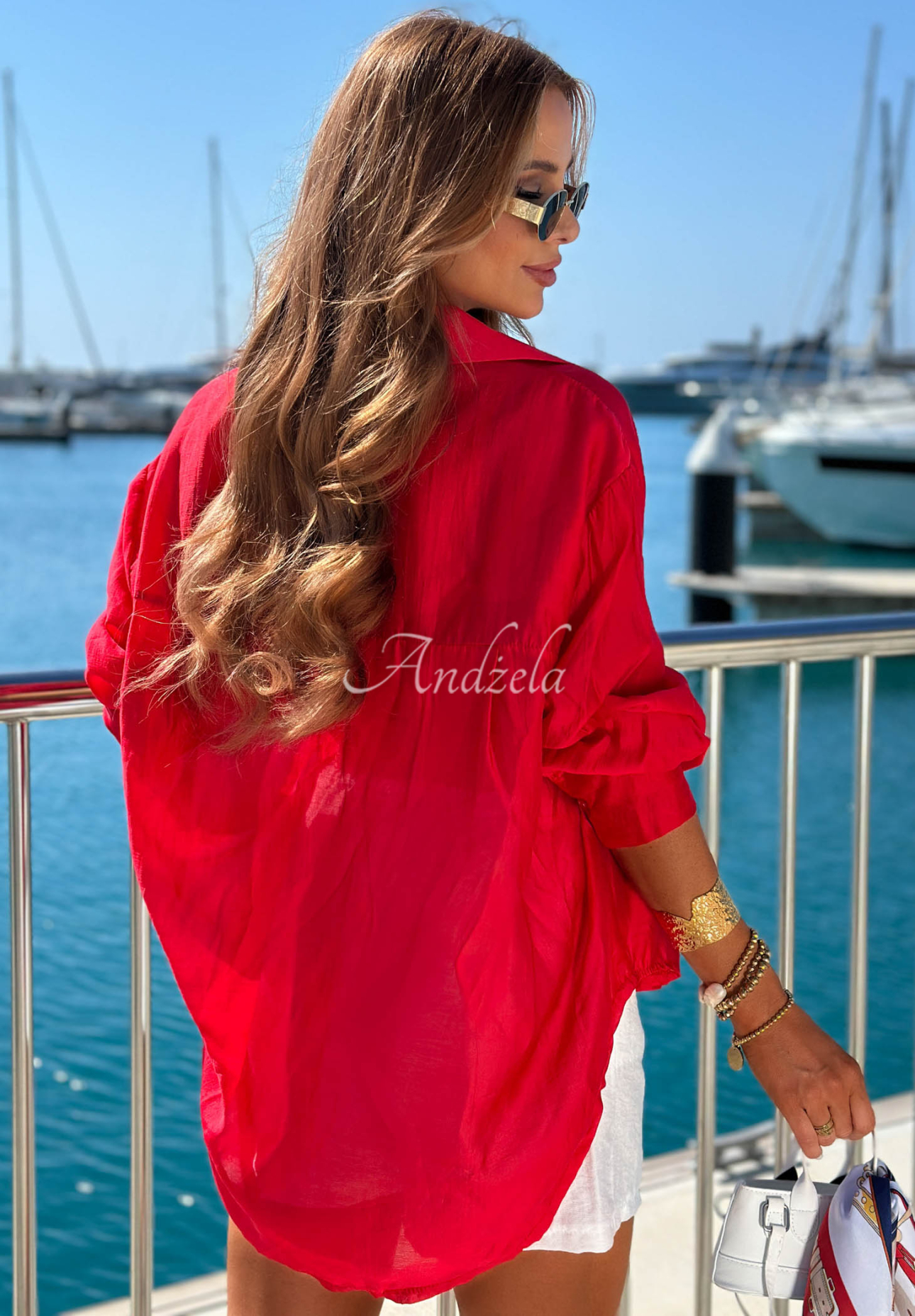 Cămașă ușoară asimetrică din tencel Summer Select