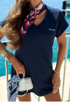 Bawełniany Tricou z nadrukiem M Ocean Club bluemarin