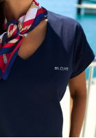 Bawełniany Tricou z nadrukiem M Ocean Club bluemarin