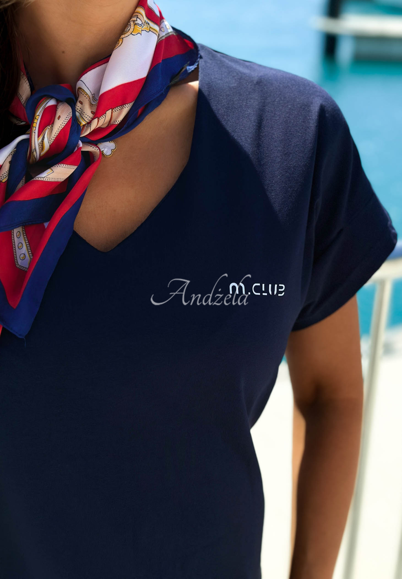 Rochie din bumbac cu imprimeu Marina Club