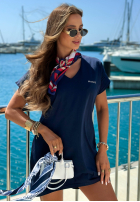Bawełniany Tricou z nadrukiem M Ocean Club bluemarin