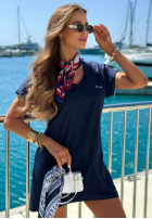 Bawełniany Tricou z nadrukiem M Ocean Club bluemarin