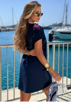 Bawełniany Tricou z nadrukiem M Ocean Club bluemarin