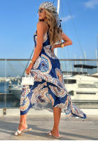 Rochie maxi na ramiączkach cu modele Ocean Fresco bluemarin