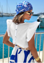 Bluză z falbankami Ocean Crest albă
