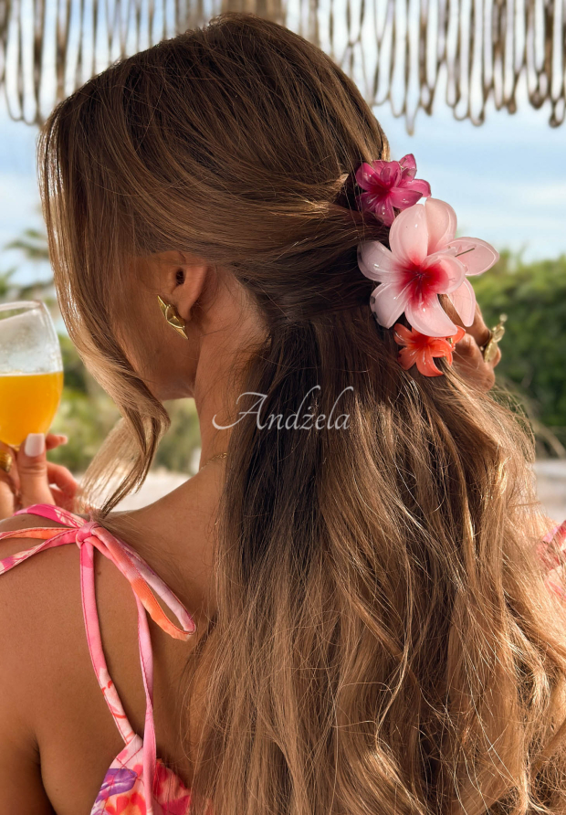 Set 3in1 de clame florale pentru păr Aloha Flora