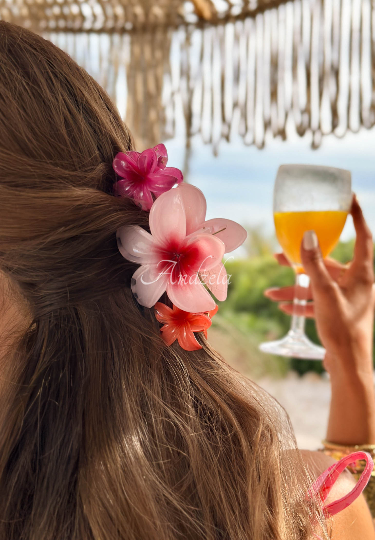 Set 3in1 de clame florale pentru păr Aloha Flora