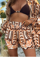 Krótki Salopetă Tobago Sands beżowo-ciocolatiu