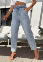 din material textil Pantaloni z gumką taliei