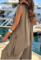 Compleu Top  i Pantaloni joggery Sun Flame camel
