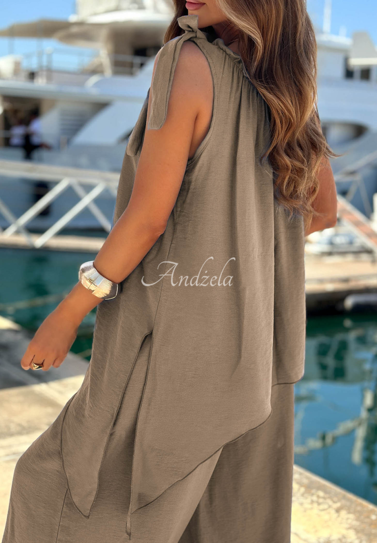 Set bluză și pantaloni jogger din viscoză Sun Flame