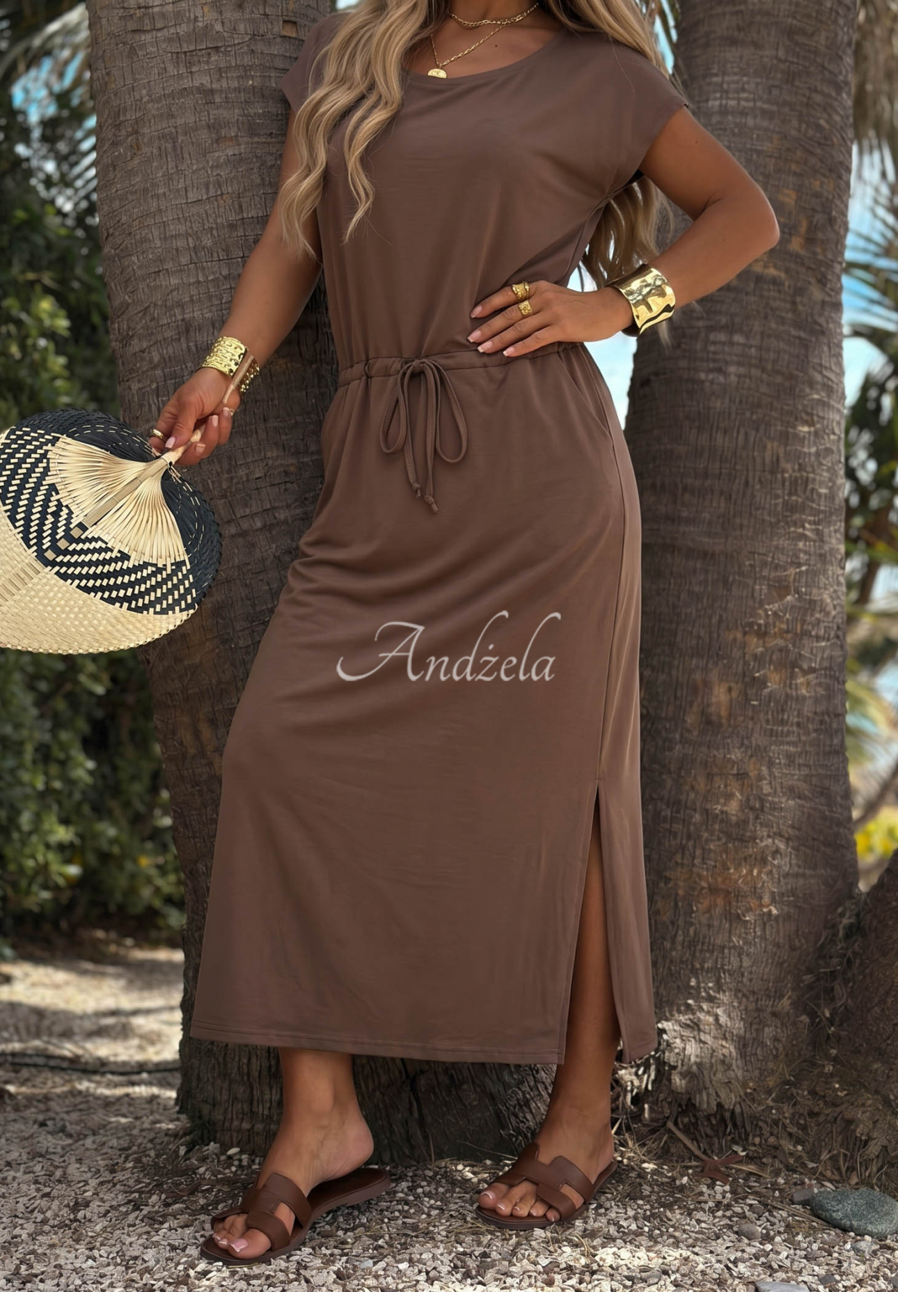 Rochie din bumbac cu șnur de ajustare Moonlight Harbor