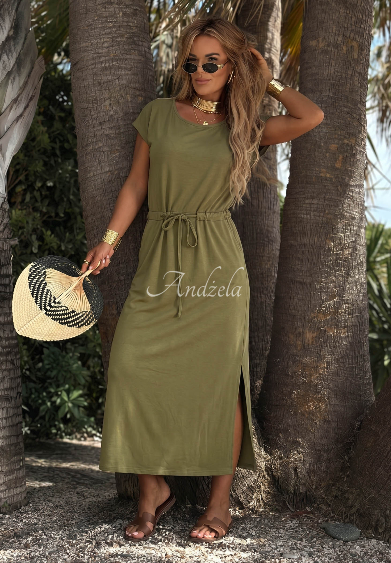 Rochie din bumbac cu șnur de ajustare Moonlight Harbor