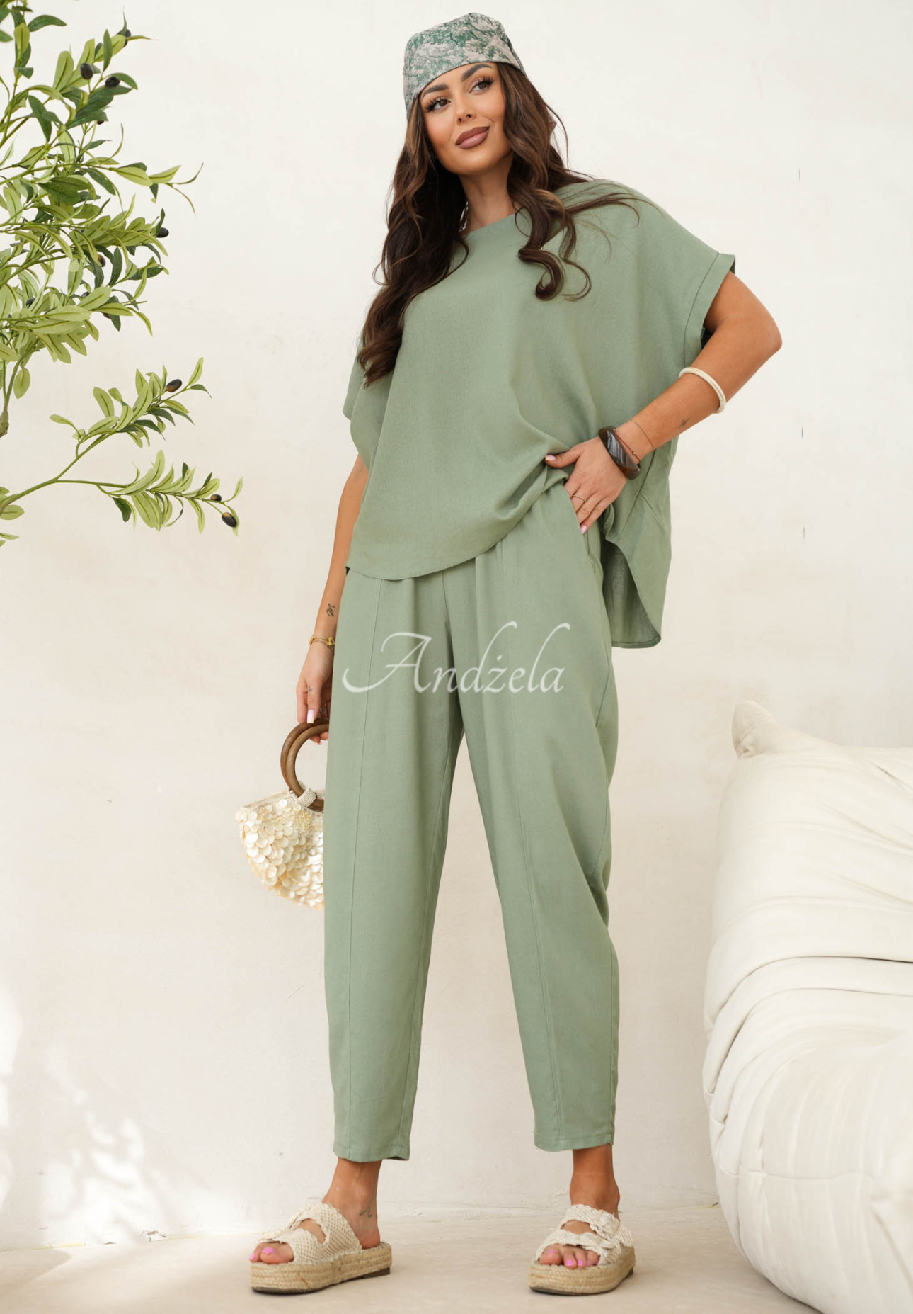 Set din in cu bluză și pantaloni City Safari